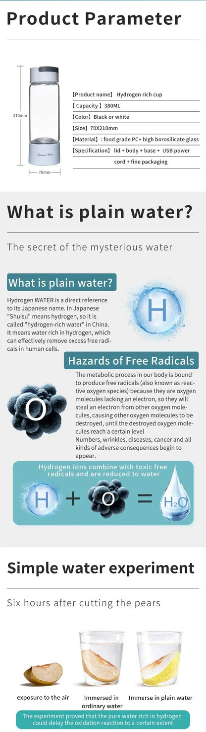 Hydrogen-Rich Water Bottle